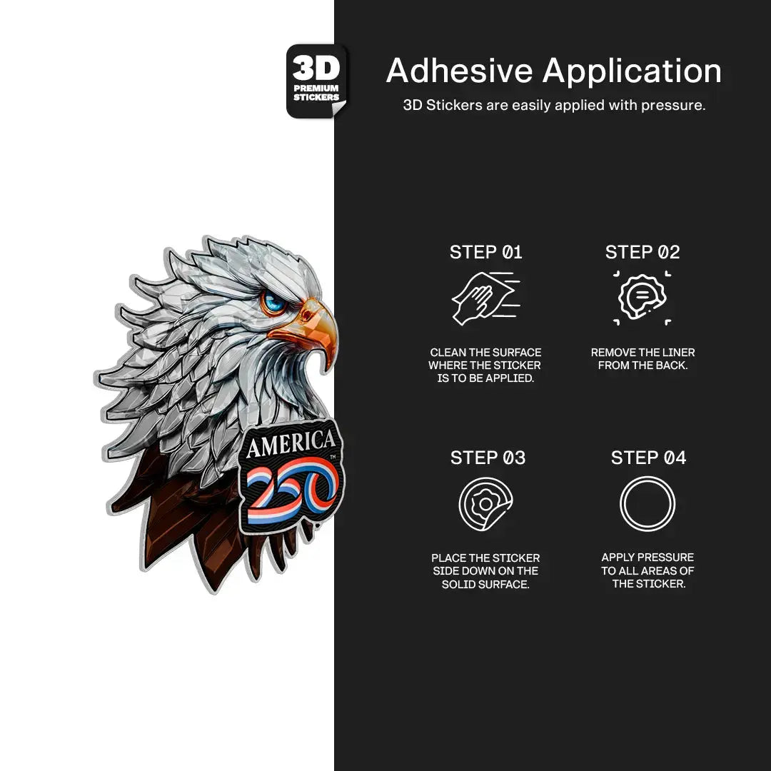 Official America 250th Bald Eagle 4 - Stickmadly