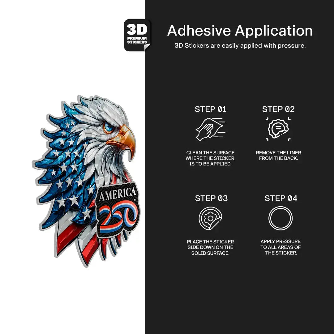 Official America 250th Bald Eagle - Stickmadly