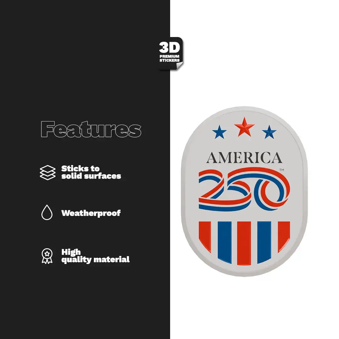 Official America 250th Stars & Stripes Emblem 3 - Stickmadly