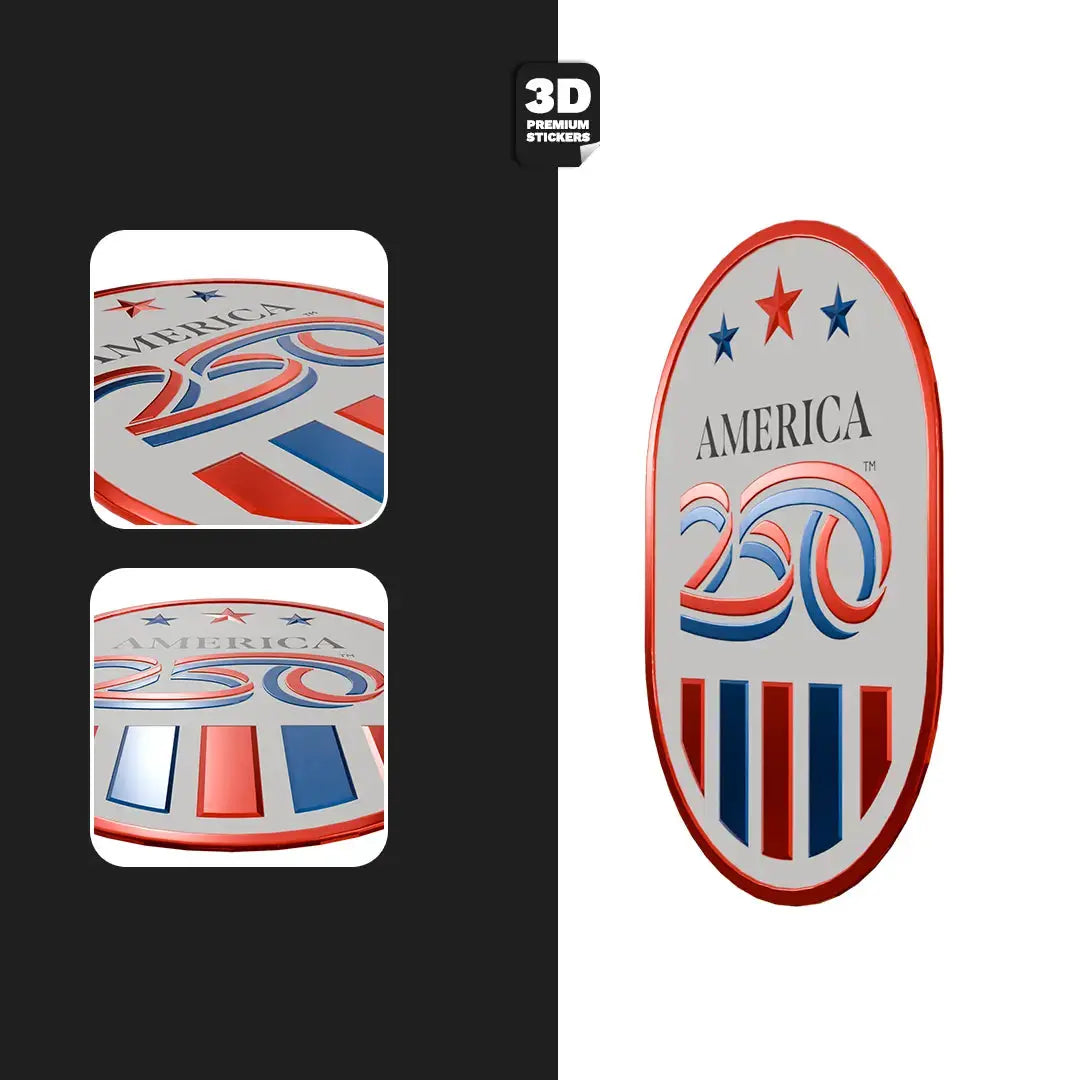 Official America 250th Stars & Stripes Emblem - Stickmadly