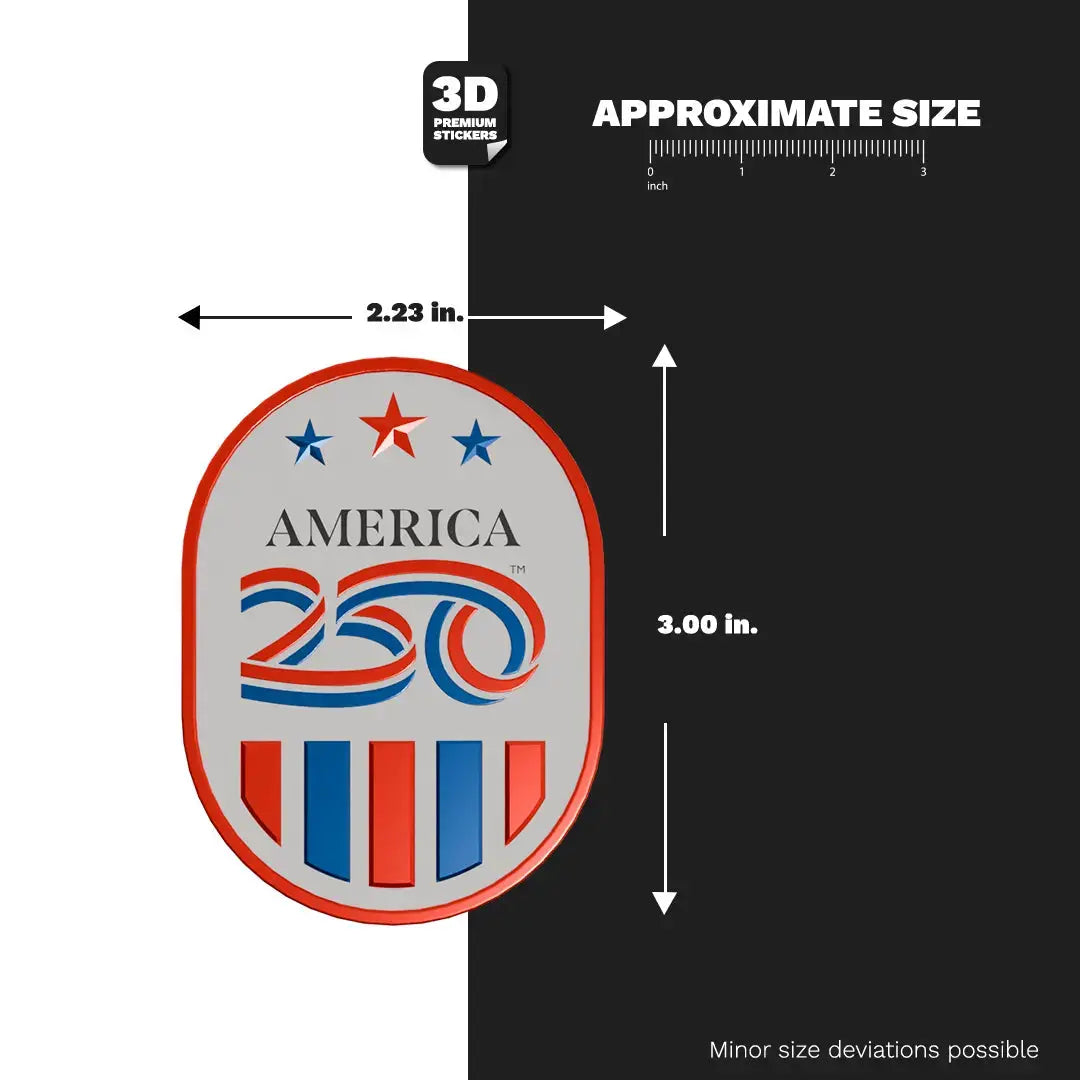 Official America 250th Stars & Stripes Emblem - Stickmadly