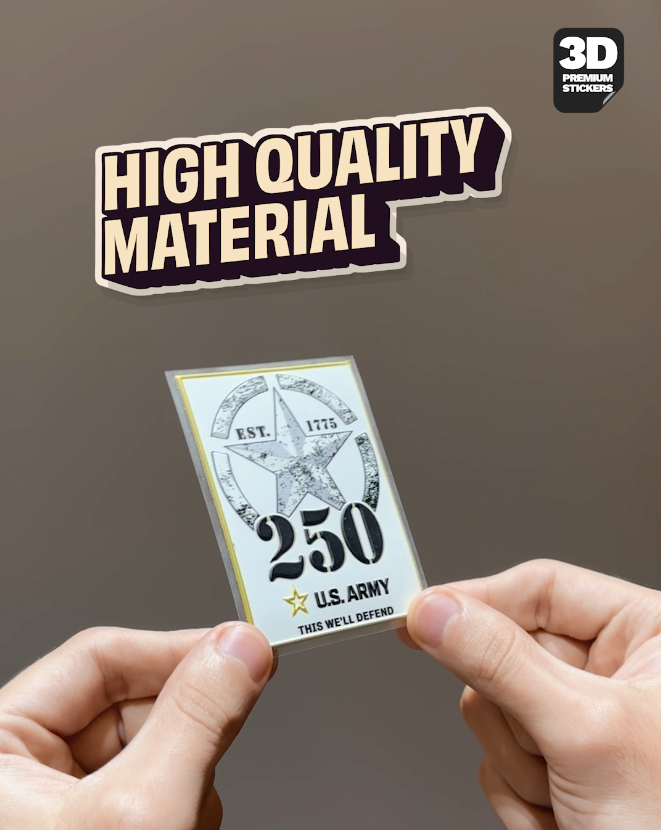Video 250 Black gold 3'' 3D premium sticker
