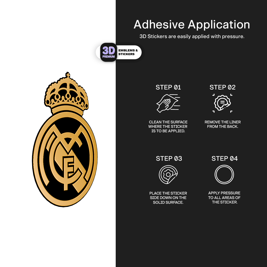 REAL MADRID BLACK AND GOLD - Stickmadly