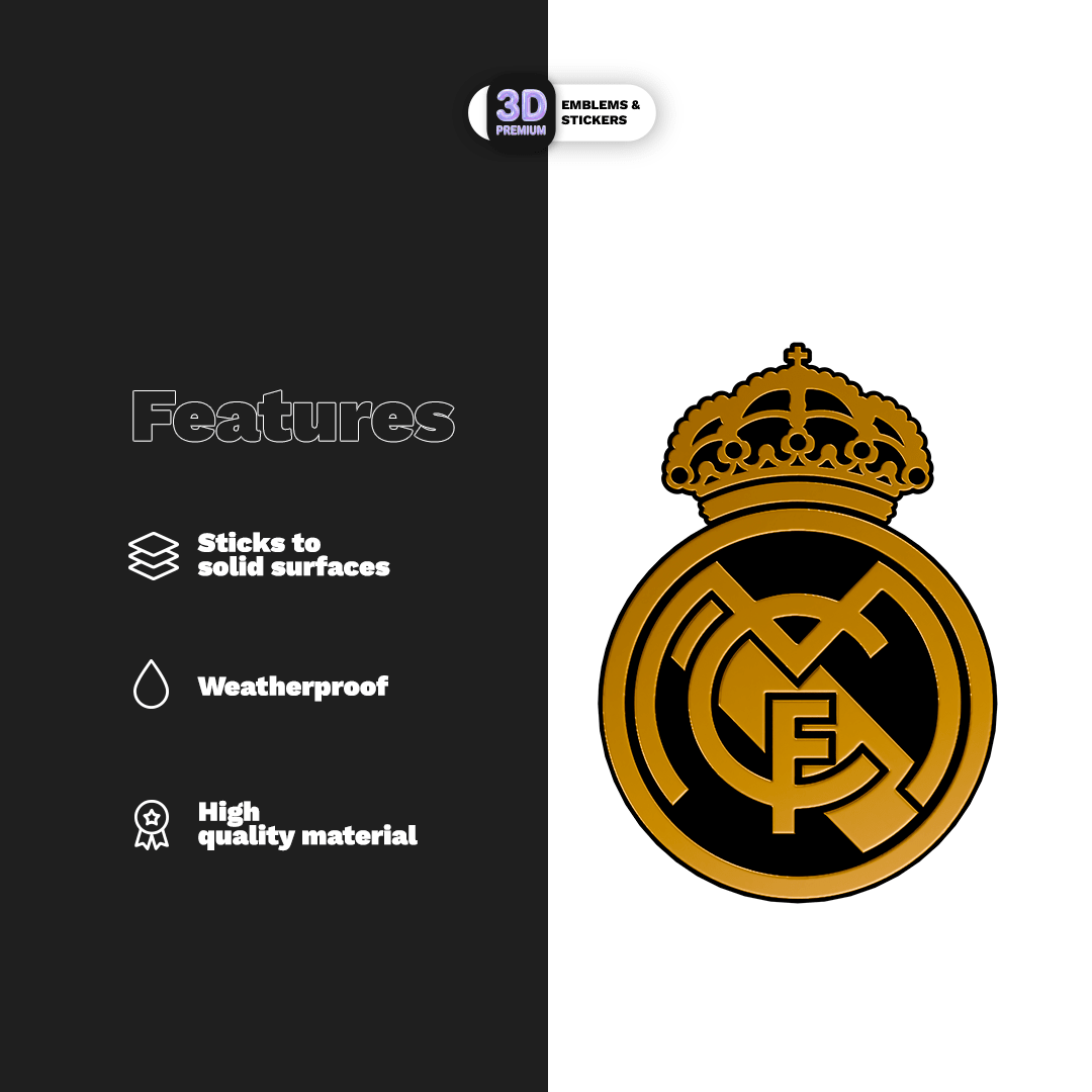 REAL MADRID BLACK AND GOLD - Stickmadly