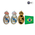 Real Madrid Crest Collection & Brazil Flag Pack - Stickmadly
