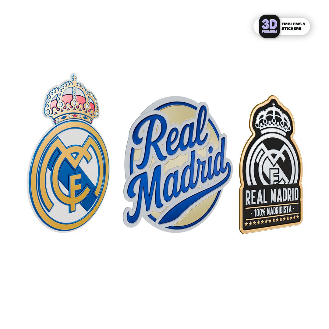 Real Madrid Essentials Emblems Pack - Stickmadly