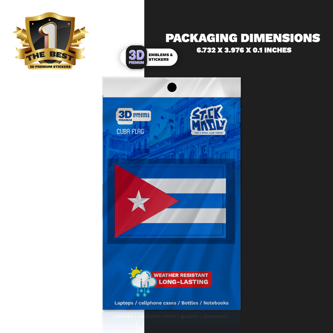 REPUBLIC OF CUBA FLAG - Stickmadly