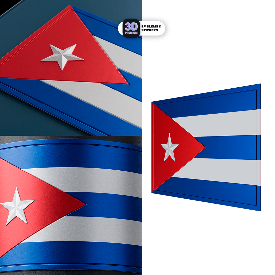 REPUBLIC OF CUBA FLAG - Stickmadly