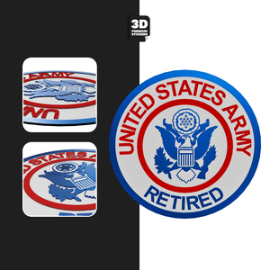 United States Army Retired Front View - Stickmadly