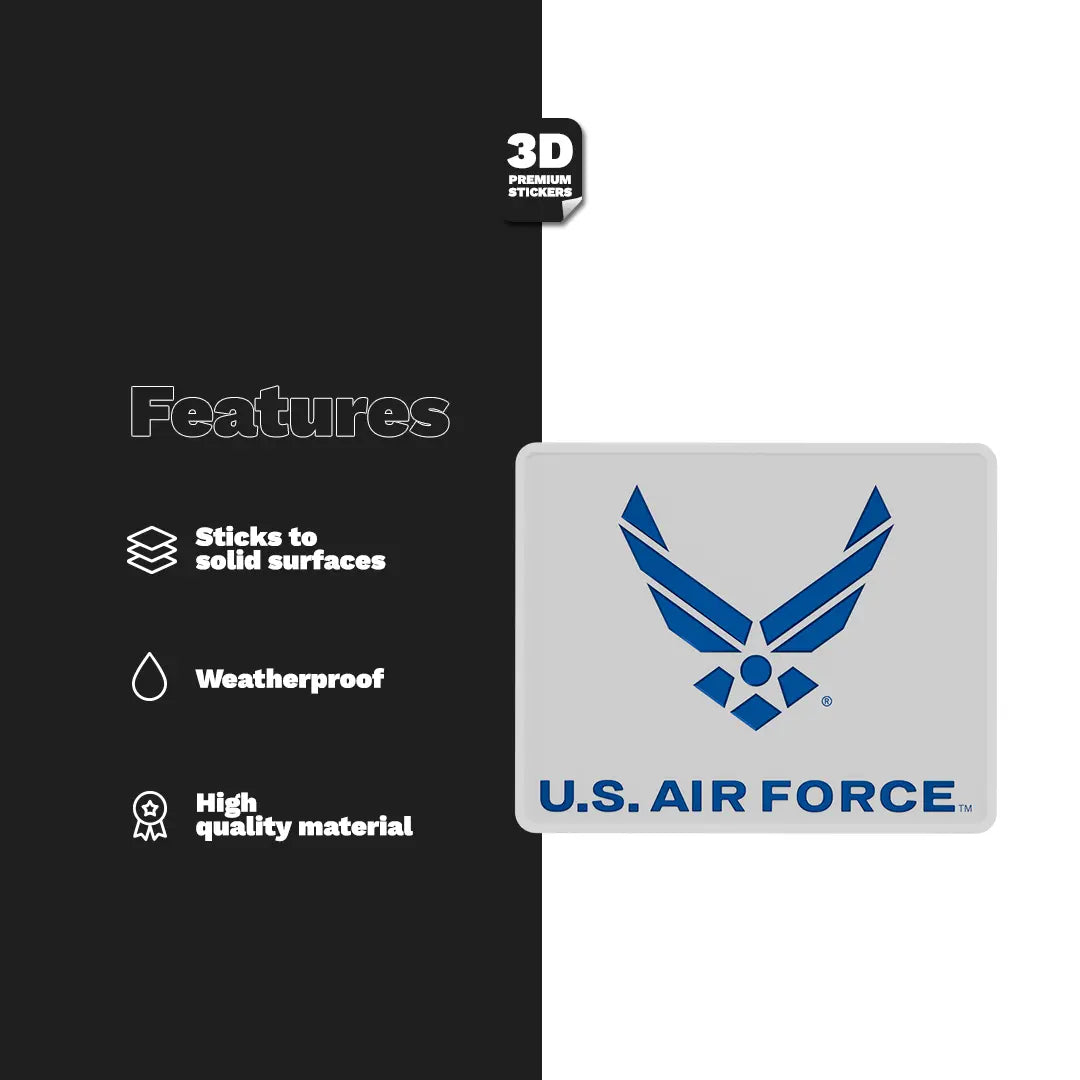 U.S. AIR FORCE Square Emblem - Stickmadly