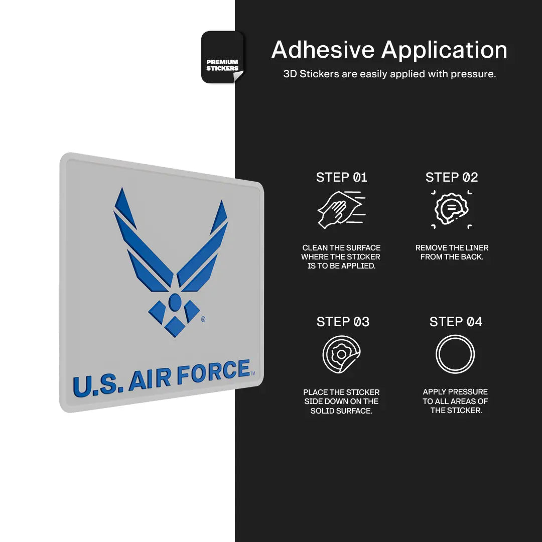 U.S. AIR FORCE Square Emblem - Stickmadly