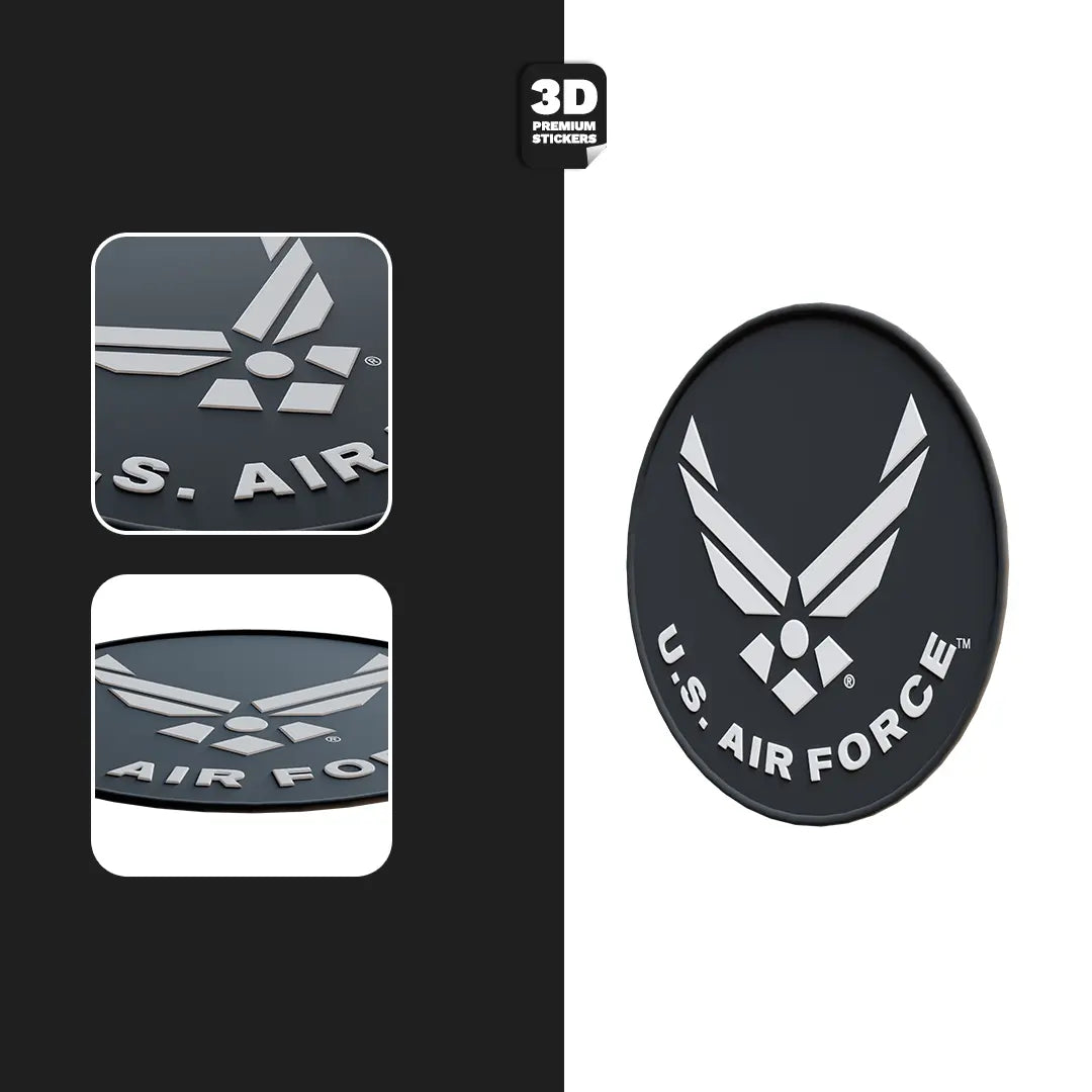 U.S. AIRFORCE BLACK CIRCLE - Stickmadly