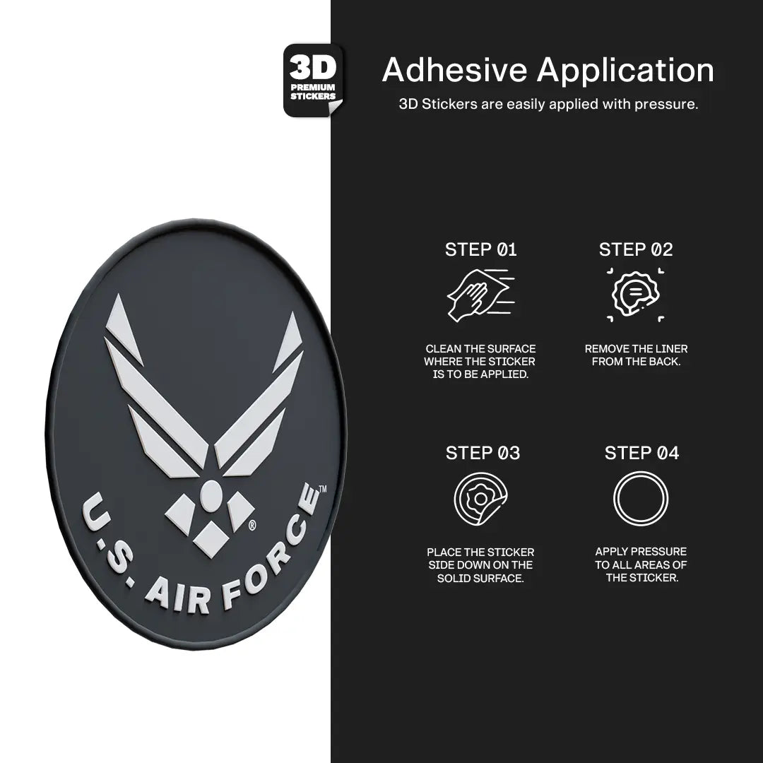 U.S. AIRFORCE BLACK CIRCLE - Stickmadly