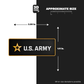 U.S. ARMY Gold Rectangle Size 3'' - Stickmadly