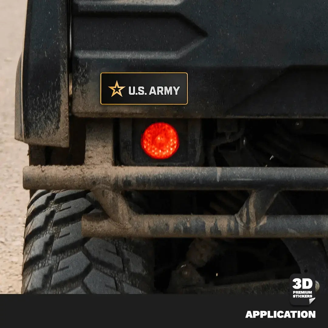 U.S. ARMY Gold Rectangle - Stickmadly