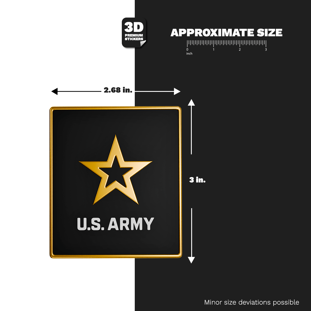 U.S. ARMY Gold size 3'' - Stickmadly