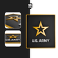 U.S. ARMY Gold Front view - Stickmadly