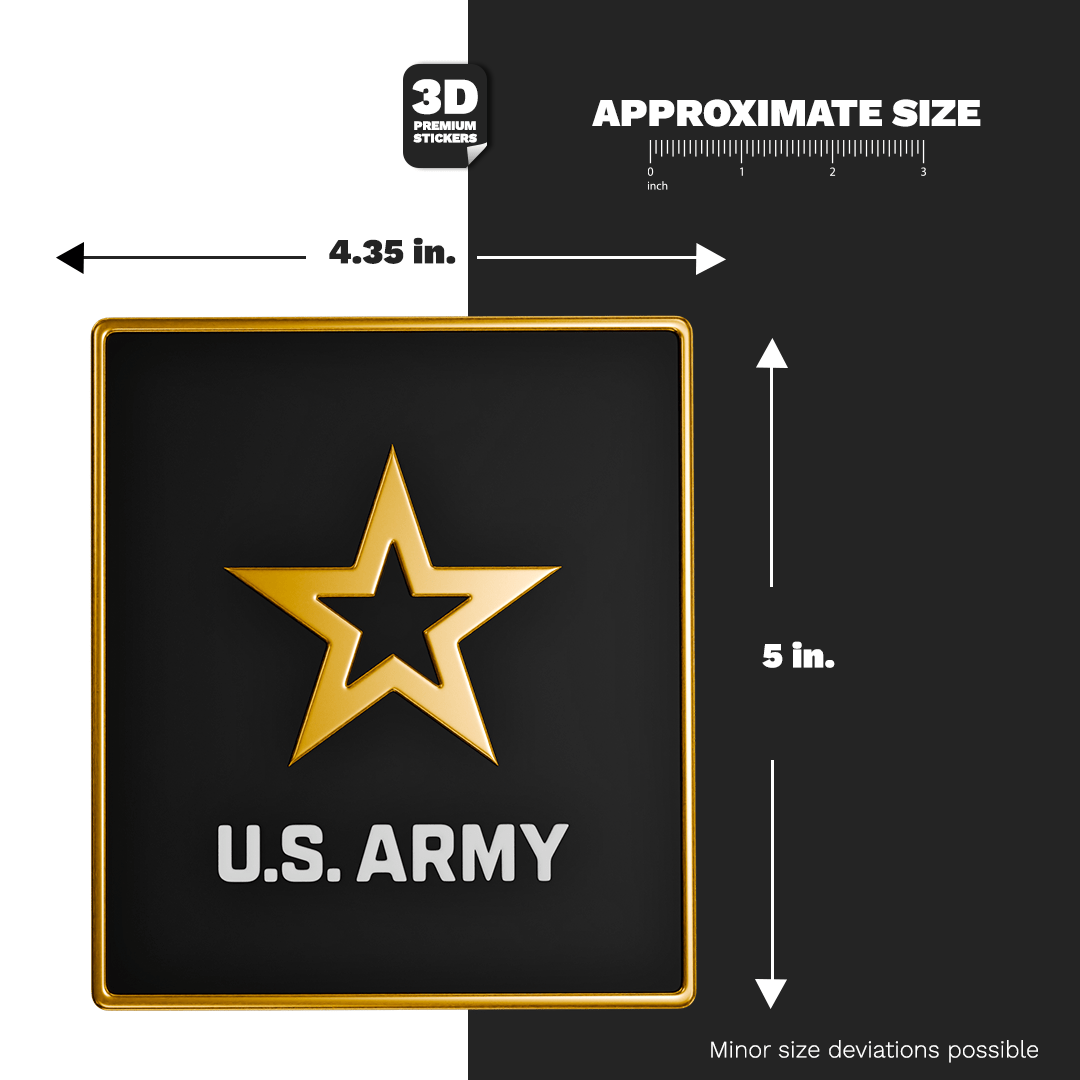 U.S. ARMY Gold Size 5''- Stickmadly