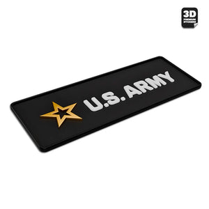 U.S. Army Rectangle 3D Premium Sticker- Stickmadly