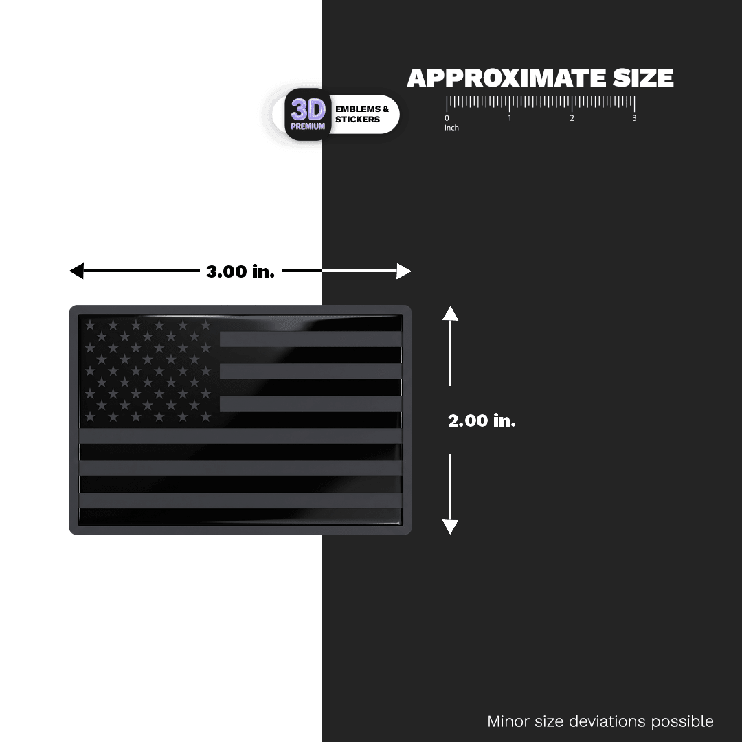 USA FLAG FULL BLACK - Stickmadly