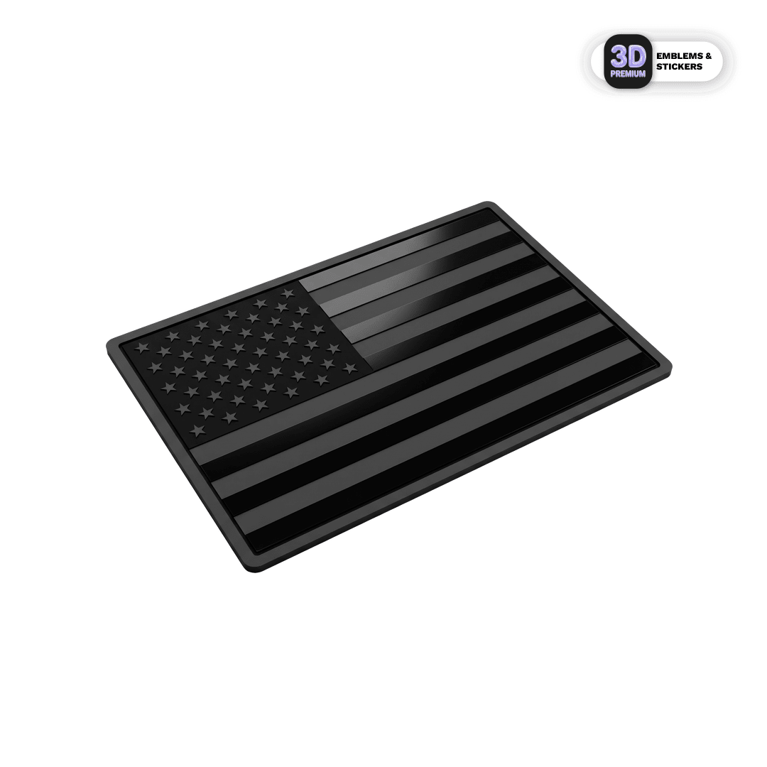 USA FLAG FULL BLACK - Stickmadly