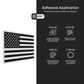 USA FLAG FULL WHITE & BLACK - Stickmadly