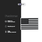 USA FLAG FULL WHITE & BLACK - Stickmadly