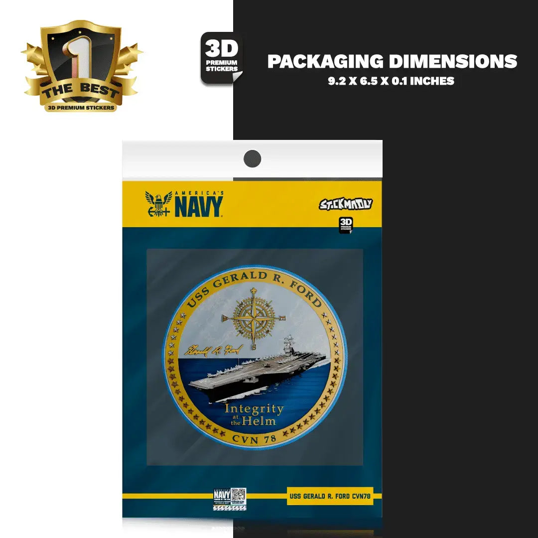 USS GERALD R. FORD CVN-78 STICKER - Stickmadly