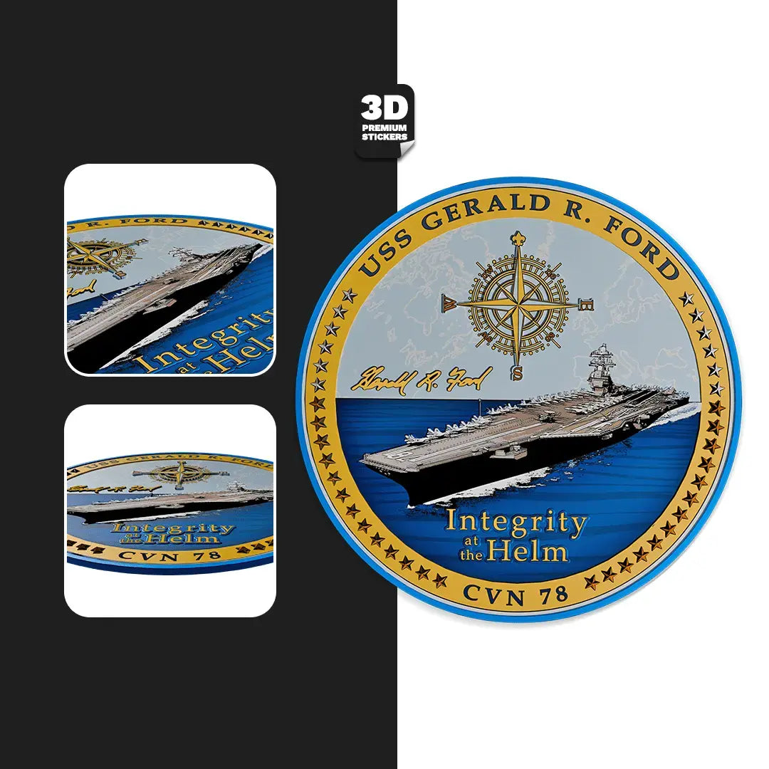 USS GERALD R. FORD CVN-78 STICKER - Stickmadly