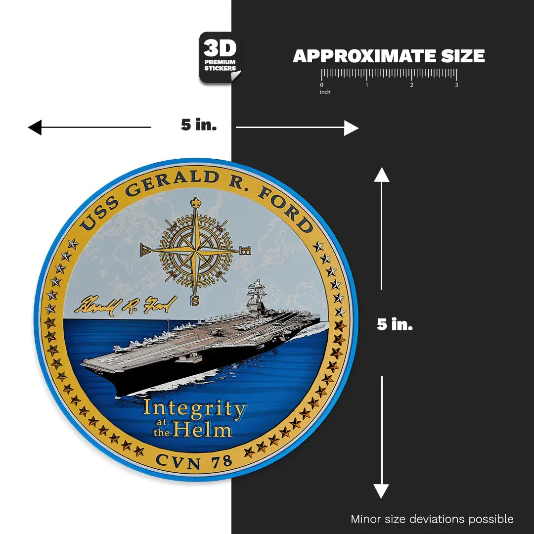 USS GERALD R. FORD CVN-78 STICKER - Stickmadly